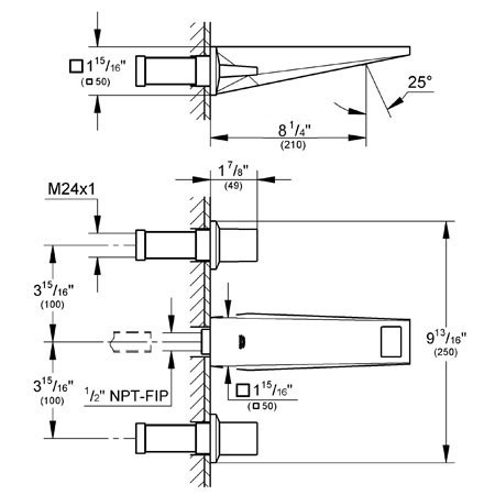 Grohe Wall Mount Vessel Trim – 20347 – Consumers Supply Company